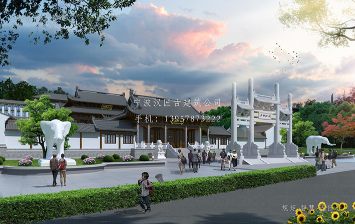 寧波仿古建筑公司，寺廟設計施工裝修，展現古建新活力